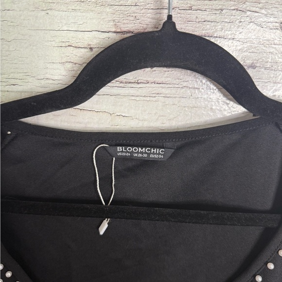 Bloomchic black pearl blouse size 22 tee shirt - Picture 4 of 6